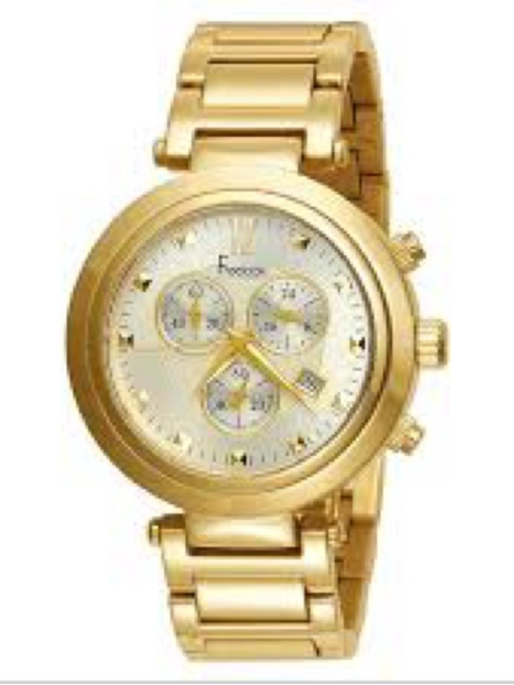 Freelook Gold Tone Chronograph Bracelet Watch